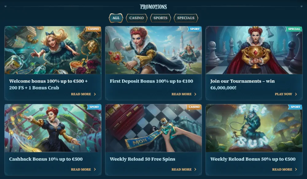 Suite di gamification BetAlice con ruota della fortuna e tornei di fedeltà.